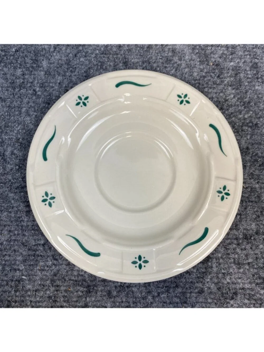 Longaberger Woven Traditions Heritage Green 3 Cups & 3 Saucers Set Lot USA